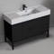 Modern Black Bathroom Vanity, 48